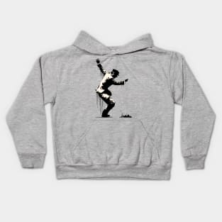 Dancing Man Graffiti Splash Art Kids Hoodie